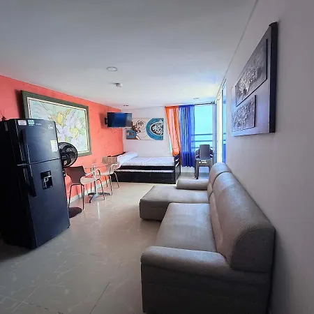 Apartamento Vista Al Mar-1hab-piscina-2 Min Playa-c Historico